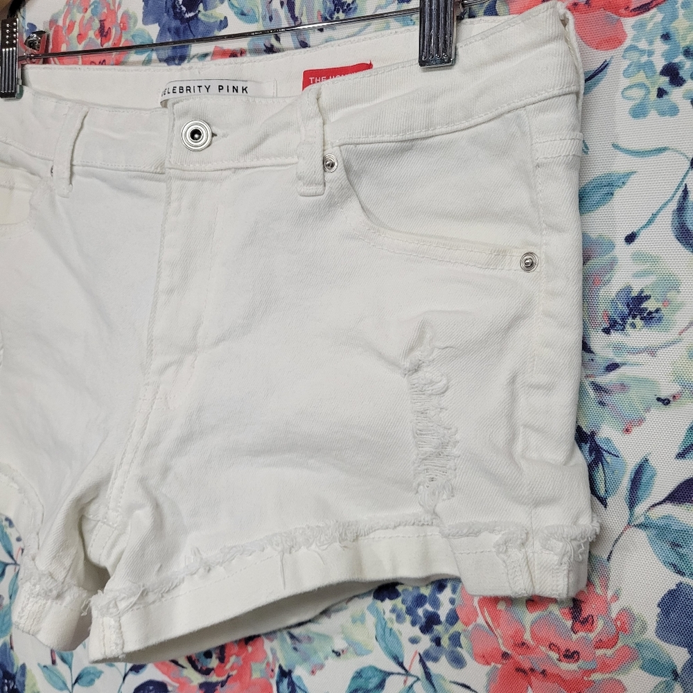 Celebrity Pink white denim shorts